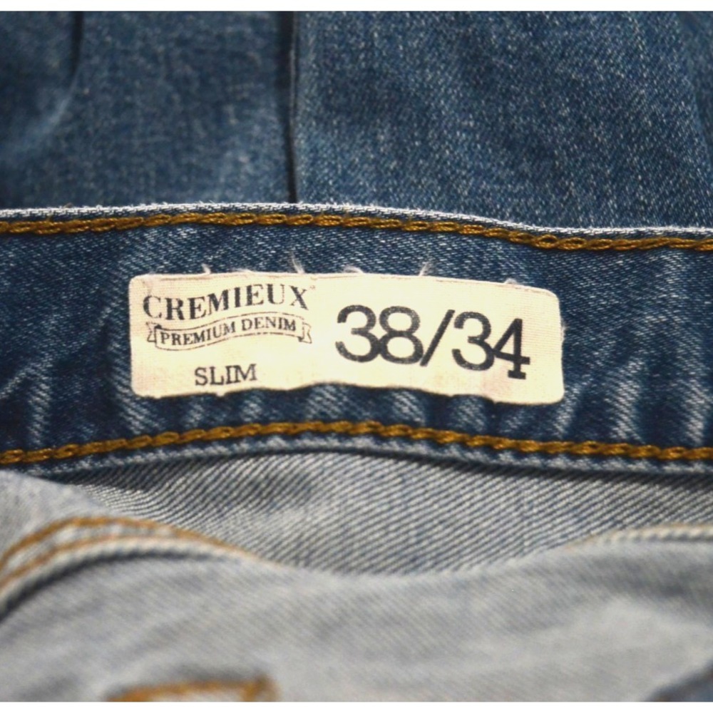 Cremieux Premium Denim Slim Fit Men's Size 38/34 Straight Leg Jeans 5-Pockets - Picture 3 of 3